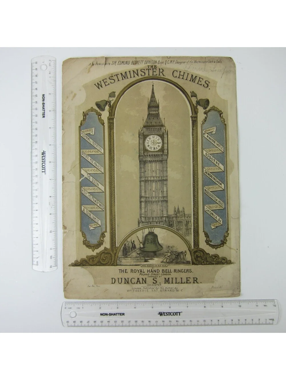 Sheet Music The Westminster Chimes Polka Duncan S. Miller W.L. Frost Antique